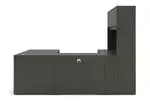 U Shaped Desk with Hutch