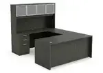 U Shaped Desk with Hutch