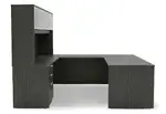 U Shaped Desk with Hutch