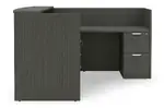 L Shaped Reception Desk with Drawers