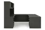 U Shape Desk with Hutch and Drawers