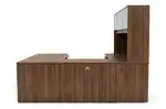 U Shaped Desk with Hutch and Drawers