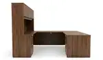U Shaped Desk with Hutch and Drawers