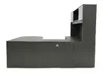 U Shaped Peninsula Desk with Hutch