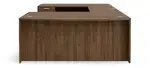 Bow Front U Shape Desk with Drawers