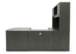 Bow Front U Shape Desk with Hutch