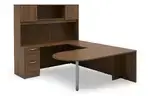 U Shaped Peninsula Desk with Hutch