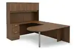 U Shaped Peninsula Desk with Hutch