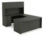 Bow Front U Shape Desk with Hutch