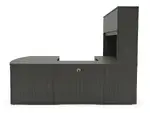 Bow Front U Shape Desk with Hutch