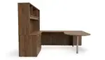 U Shaped Peninsula Office Desk with Hutch