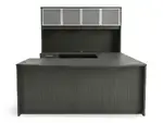 Bow Front U Shape Desk with Hutch