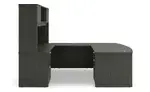 Bow Front U Shaped Desk with Hutch