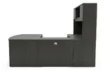 Bow Front U Shaped Desk with Hutch