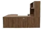 U Shaped Peninsula Desk with Storage