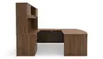 Bow Front U Shape Desk with Hutch