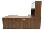 U Shaped Peninsula Desk with Storage