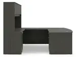Bow Front U Shape Desk with Hutch