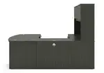 Bow Front U Shape Desk with Hutch