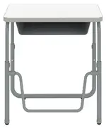 Height Adjustable School Desk with Footrest