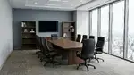 Conference Table with Storage and Chairs Set