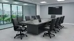 Rectangular Conference Table and Chairs Set