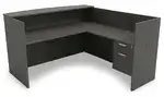 L Shaped Reception Desk with Drawers