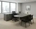 U Shaped Peninsula Desk