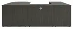 U Shaped Peninsula Desk with Drawers