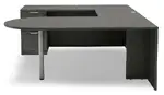 U Shaped Peninsula Desk with Drawers