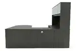 U Shaped Peninsula Desk with Hutch
