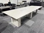 Large Blanc De Gris Conference Table