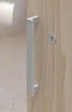 Silver Locker Handle with Key Lock