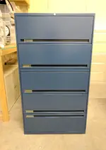 Waterloo 5 Drawer Blue Lateral Filing Cabinets - 36 Inch Wide