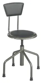 Armless Industrial Stool With Back