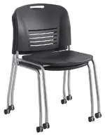Stacking Chairs with Casters - 2 Pack