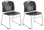 Armless Stacking Chairs - 2 Pack