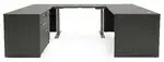 U Shaped Standing Desk with Drawers