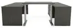 U Shaped Standing Desk with Drawers