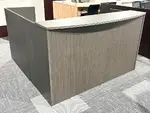 L Shaped Ash Gray Reception Desk