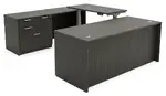 U Shaped Standing Desk with Drawers