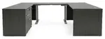 U Shaped Standing Desk with Drawers