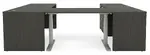 U Shaped Standing Desk with Drawers