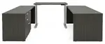 U Shaped Standing Desk with Drawers