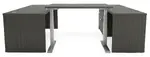 U Shaped Standing Desk with Drawers