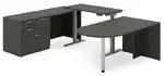 U Shaped Peninsula Standing Desk