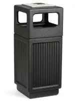 Outdoor Trash Can with Ashtray