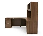 L Shaped Desk with Hutch