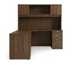 L Shaped Desk with Hutch