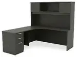 L Shaped Desk with Hutch